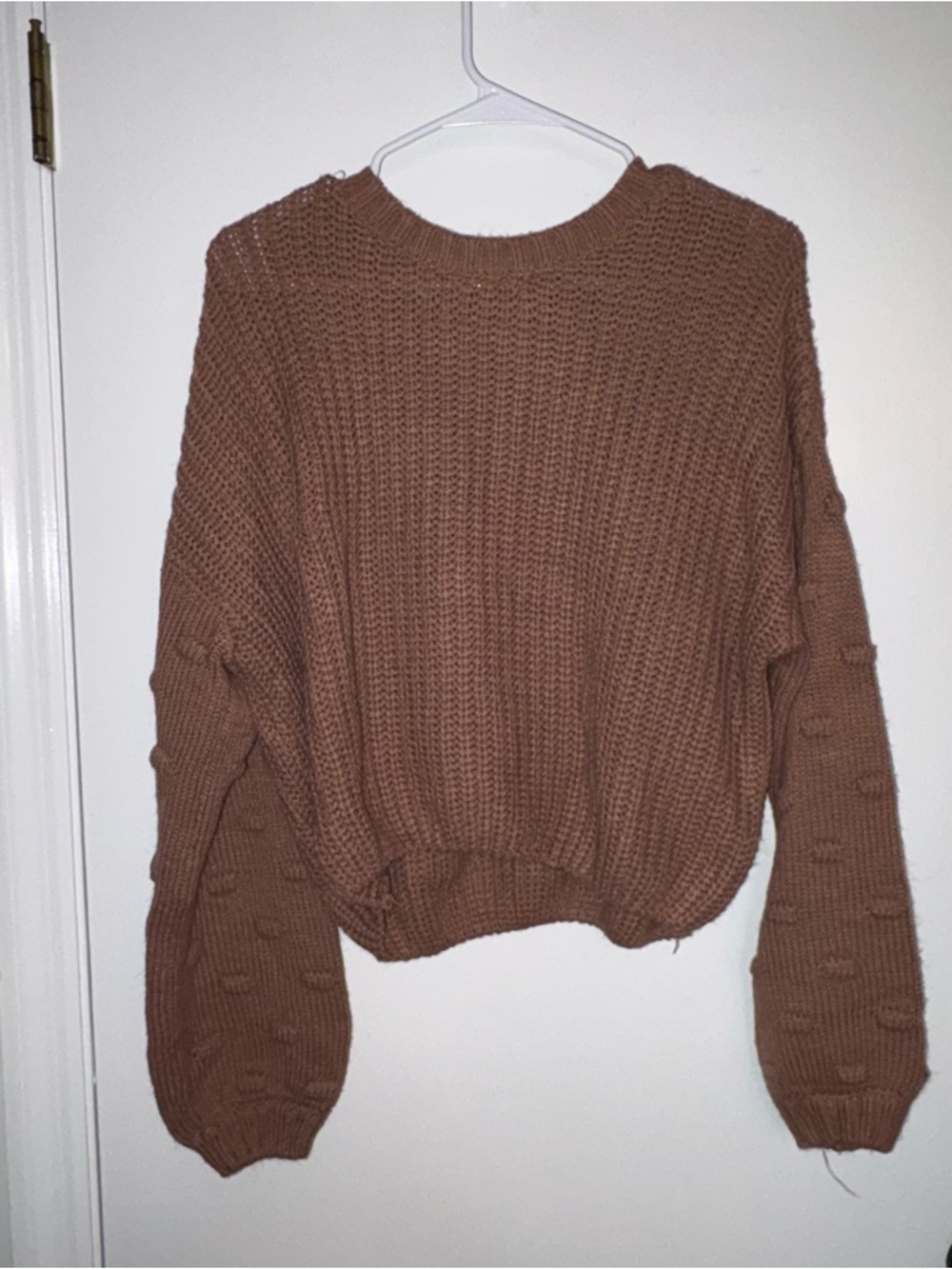 Moon & Madison | Cropped Brown Sweater